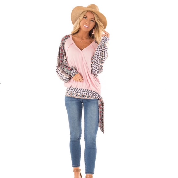 Wrap style top with side tie - Picture 1 of 5